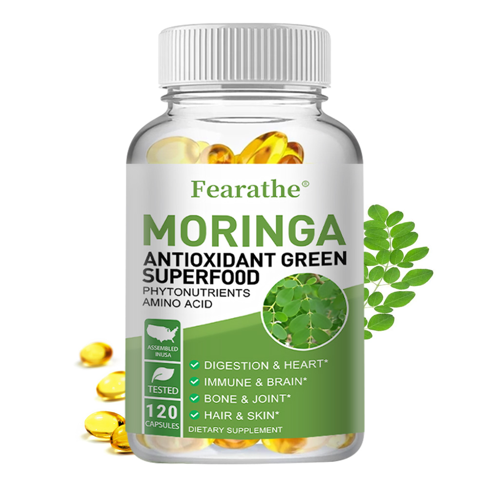 Moringa Leaf Powder - Capsules de Moringa biologique 1000 mg,