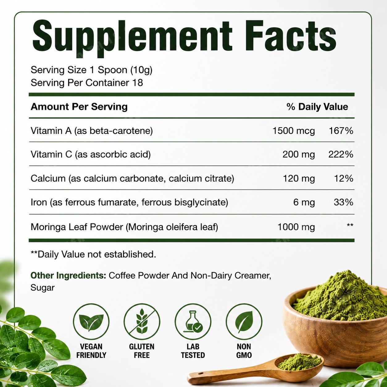 Poudre de mélange de feuilles  - Moringa Leaf Powder avis et prix
