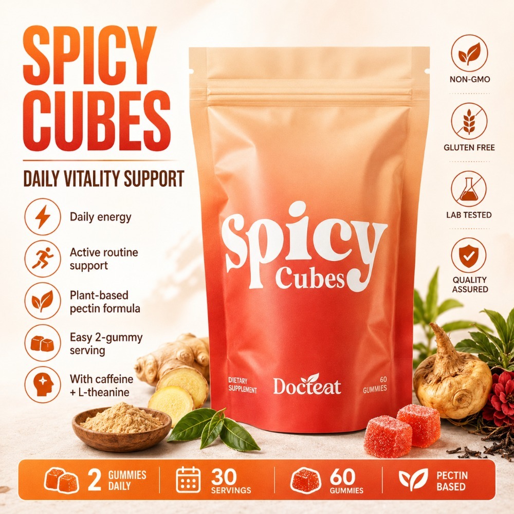 Docteat Spicy Cubes Gummies 60 - Wellness Herbal Tea Blends avis et prix