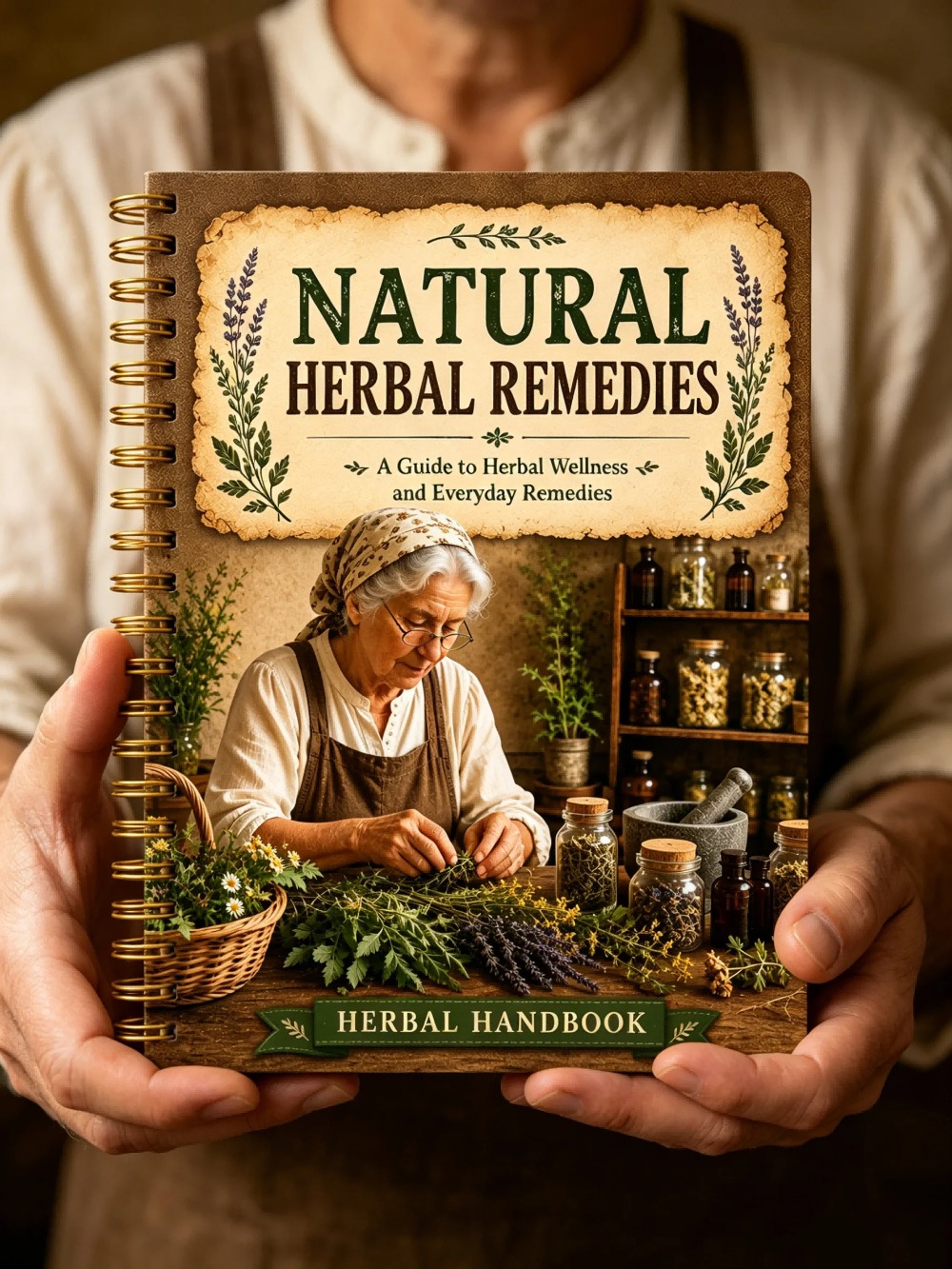 Carnet A5 au design vintage, i - Herbal Wellness Recipes avis et prix