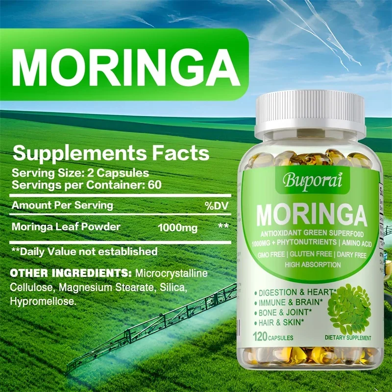 Capsules Moringa 1000 mg - Sou - Moringa Leaf Powder avis et prix